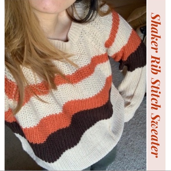 Last one! 🎉HP🎉Shaker Rib Stitched Sweater - Picture 3 of 7
